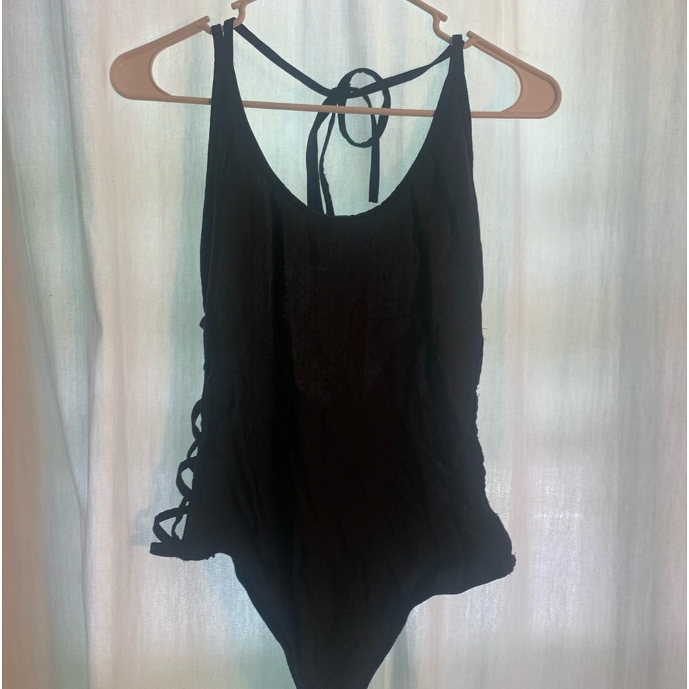 Side Lace-up Bodysuit! - Picture 2 of 5